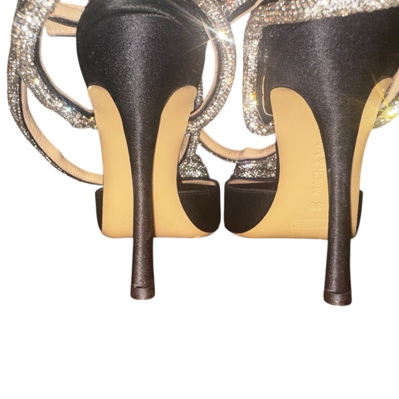 MACH & MACH Triple Heart 110 Satin Pumps US 6 - Picture 6 of 8